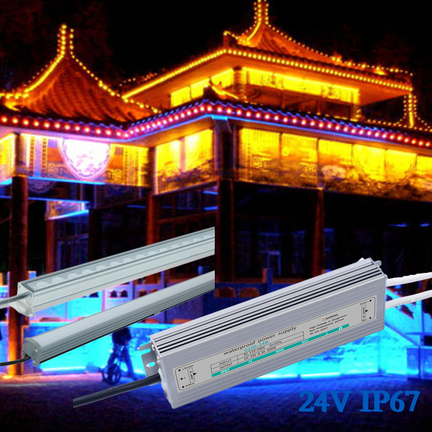 IP67 DC24V 16.6A 400W 2 Years Warranty Aluminum Case LED Transformer LED Driving/Voltage Stabilization