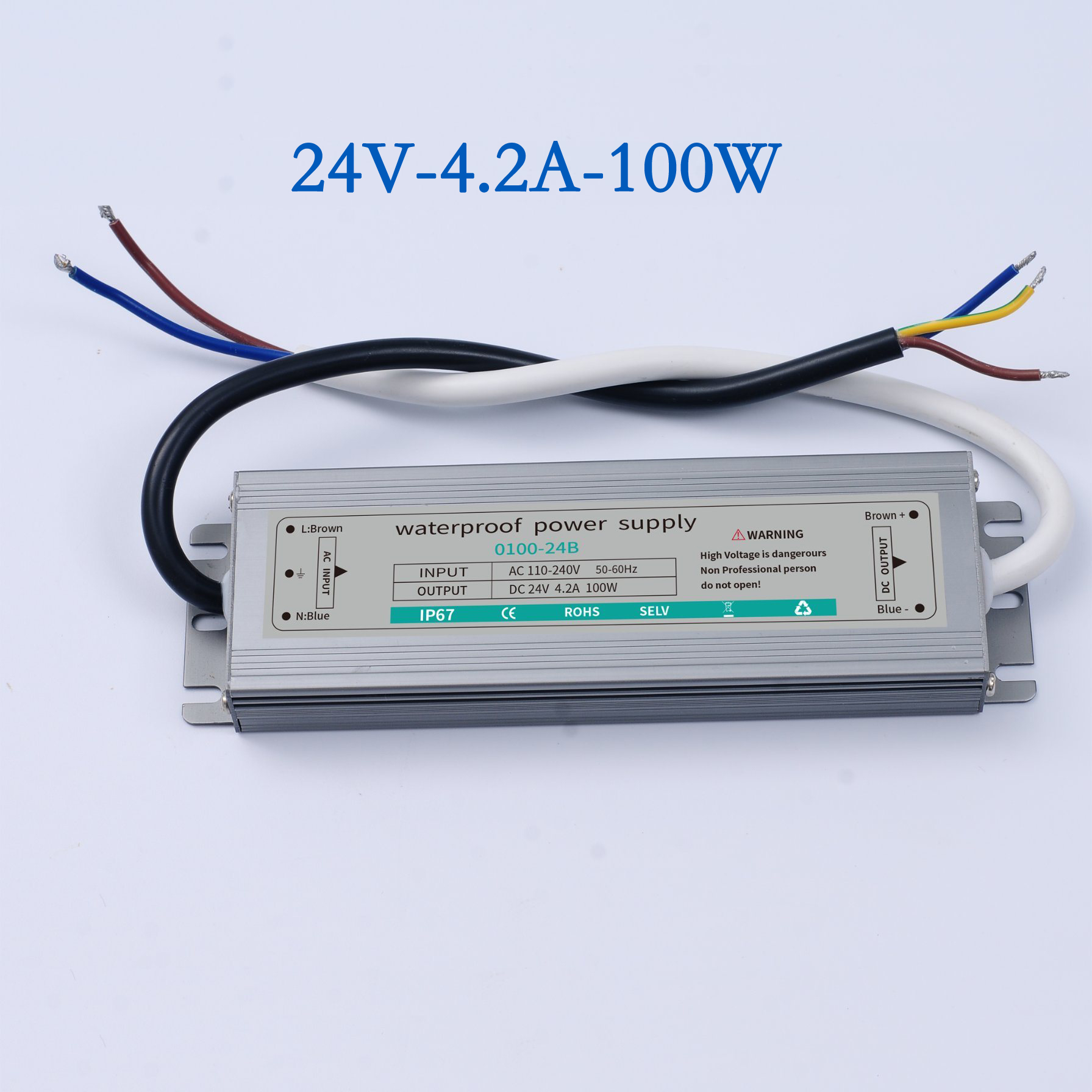 IP67 DC24V 16.6A 400W 2 Years Warranty Aluminum Case LED Transformer LED Driving/Voltage Stabilization