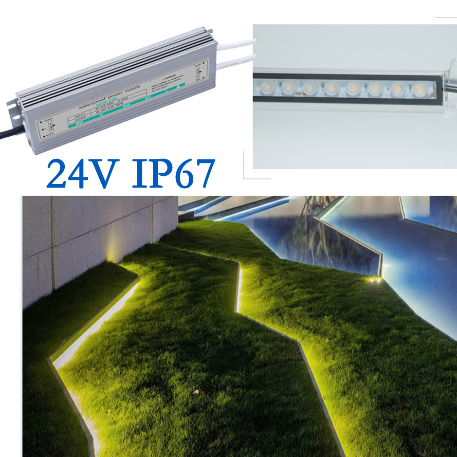 IP67 DC24V 16.6A 400W 2 Years Warranty Aluminum Case LED Transformer LED Driving/Voltage Stabilization